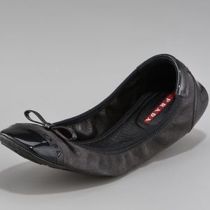 Prada sport scrunch ballet flats